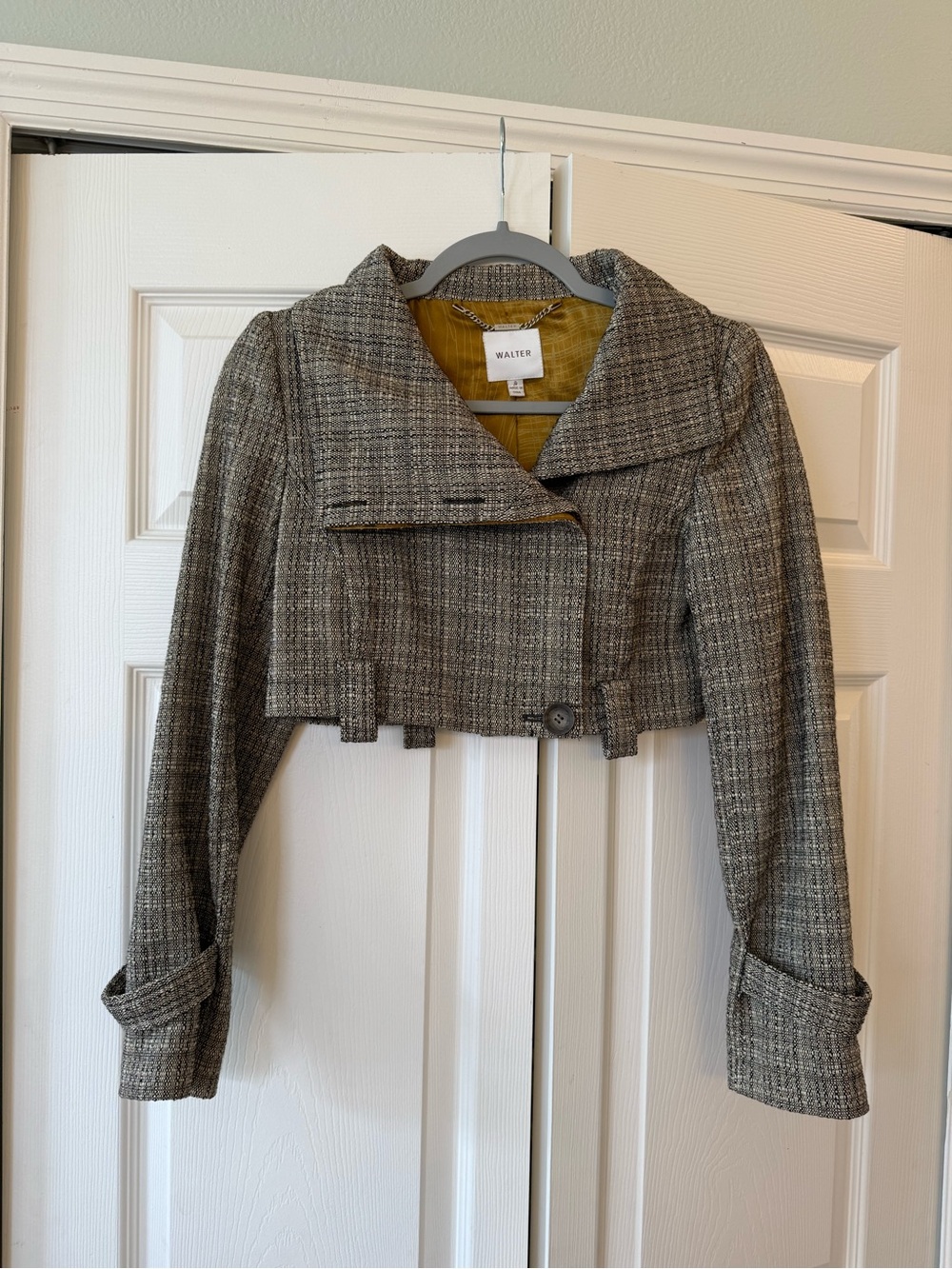 Walter wool cropped blazer jacket size 0